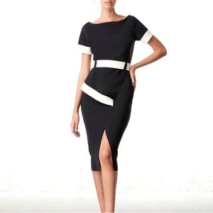 Chiara Boni La Petite Robe Ocrisia Asymmetric Biocolor Dress Size 40 US 4